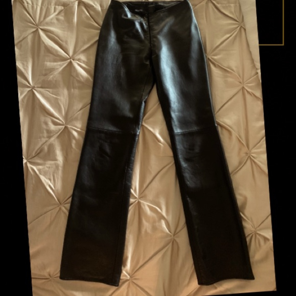 Vintage Frenchi black leather pants